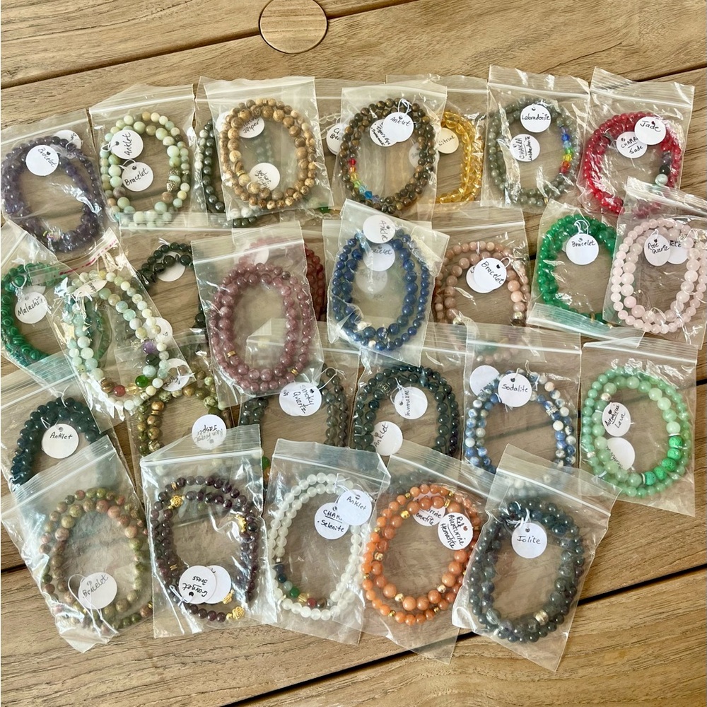 Artisan Authentic Stone Bracelet & Anklet Set